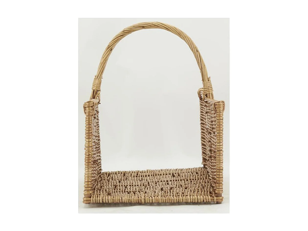 Panier porte-bûches en osier