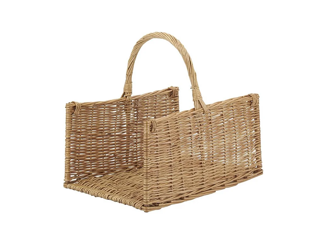 Panier porte-bûches en osier