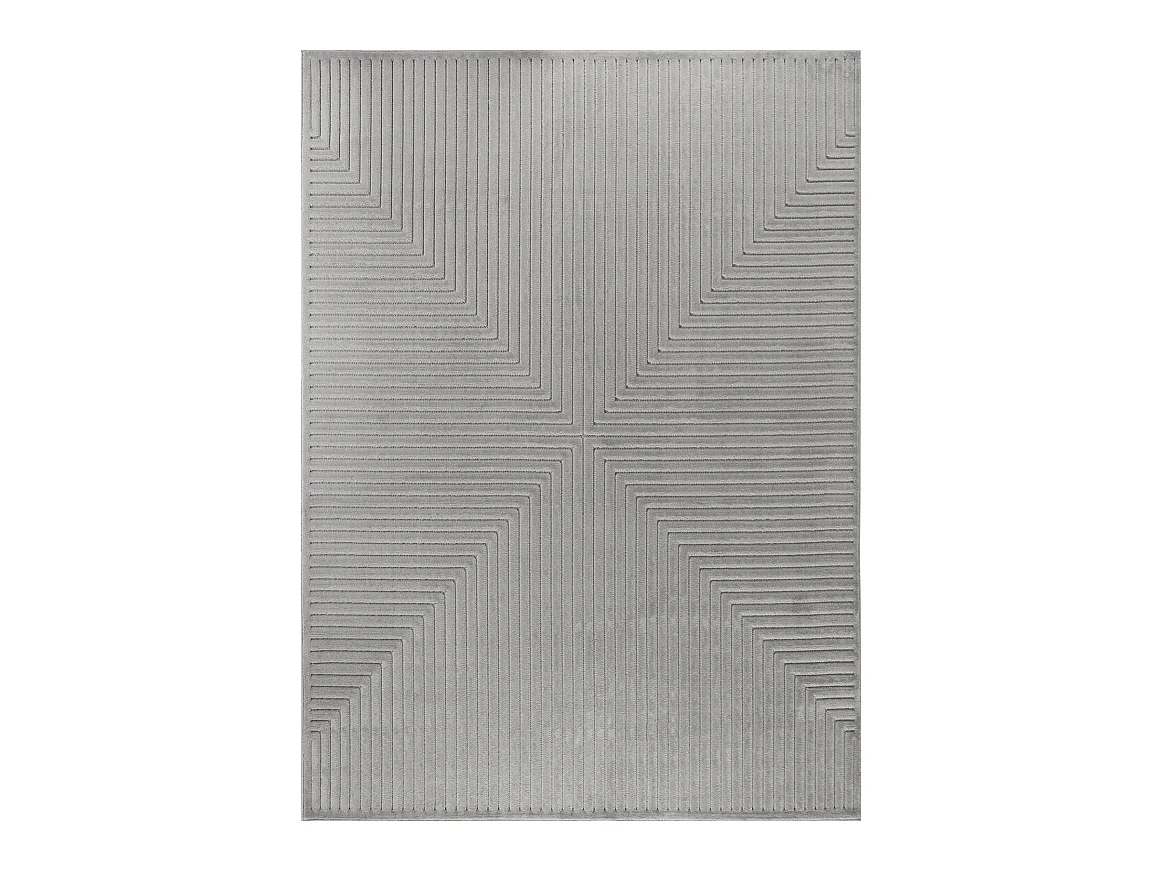 Tapis d'Intérieur/Extérieur Scandinave Moderne - Gris - 160x220cm - KIYOSHI