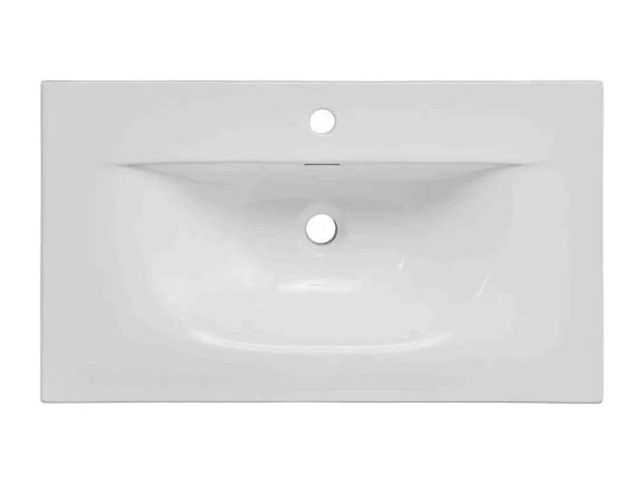 Vasque rectangulaire blanche à encastrer en céramique -  100 x 46 cm - SKY