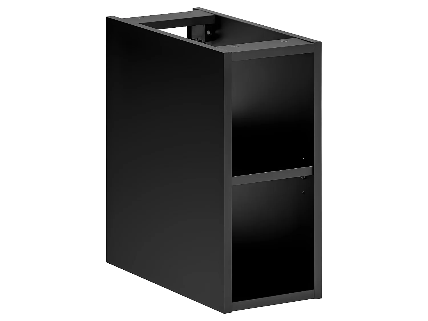 Cube de rangement de salle de bain - Noir - L20-H46-P44 - KLAUS