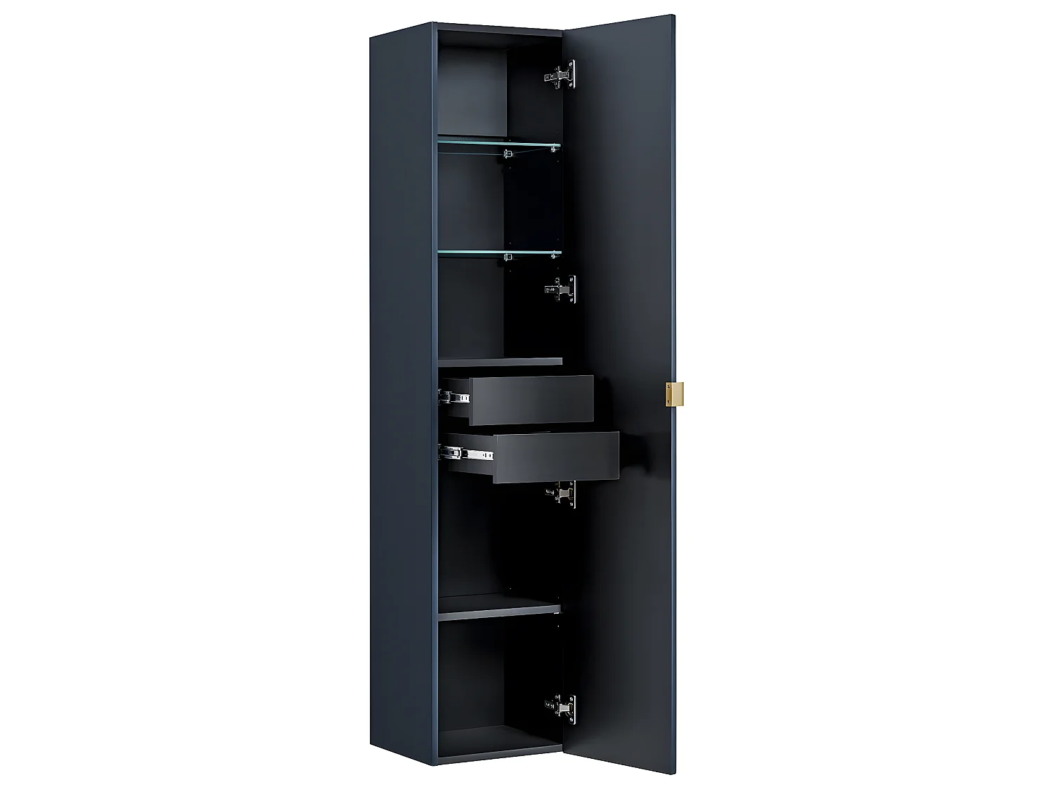 Colonne de salle de bain - Bleu indigo- L35-H160-P33 - KLAUS