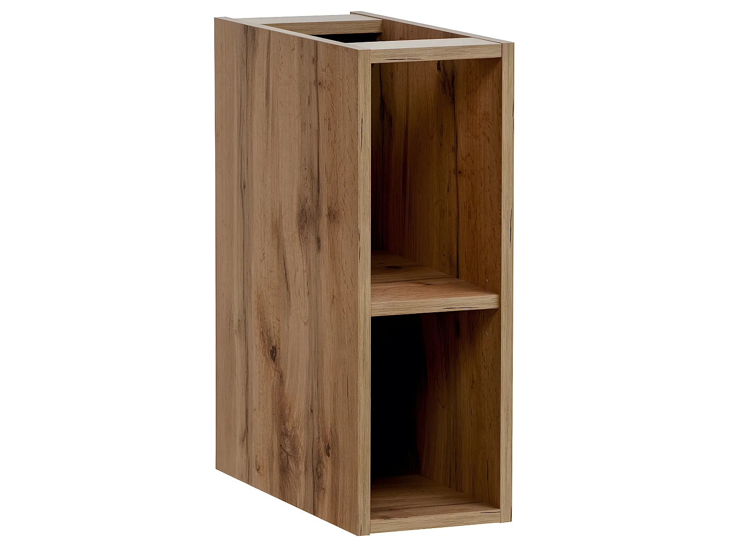 Cube de rangement de salle de bain - Chêne Wotan - L20-H57-P46 - LUXILO