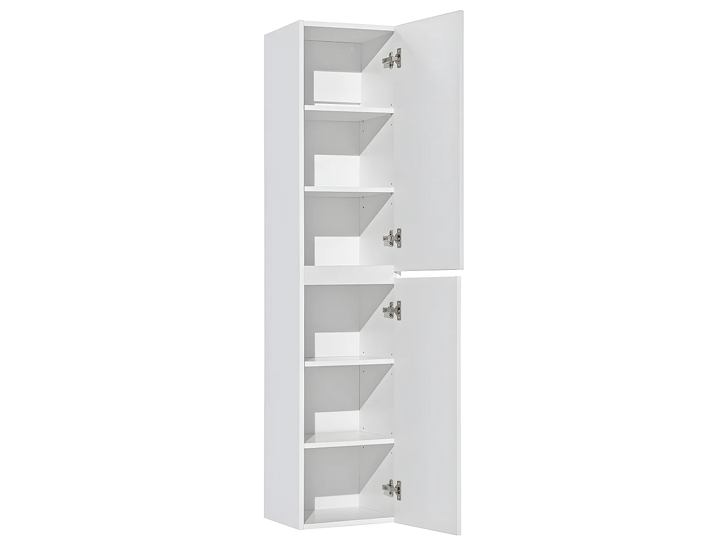 Colonne de salle de bain - Blanc mat et blanc alpin - L35-H160-P33 - AREA