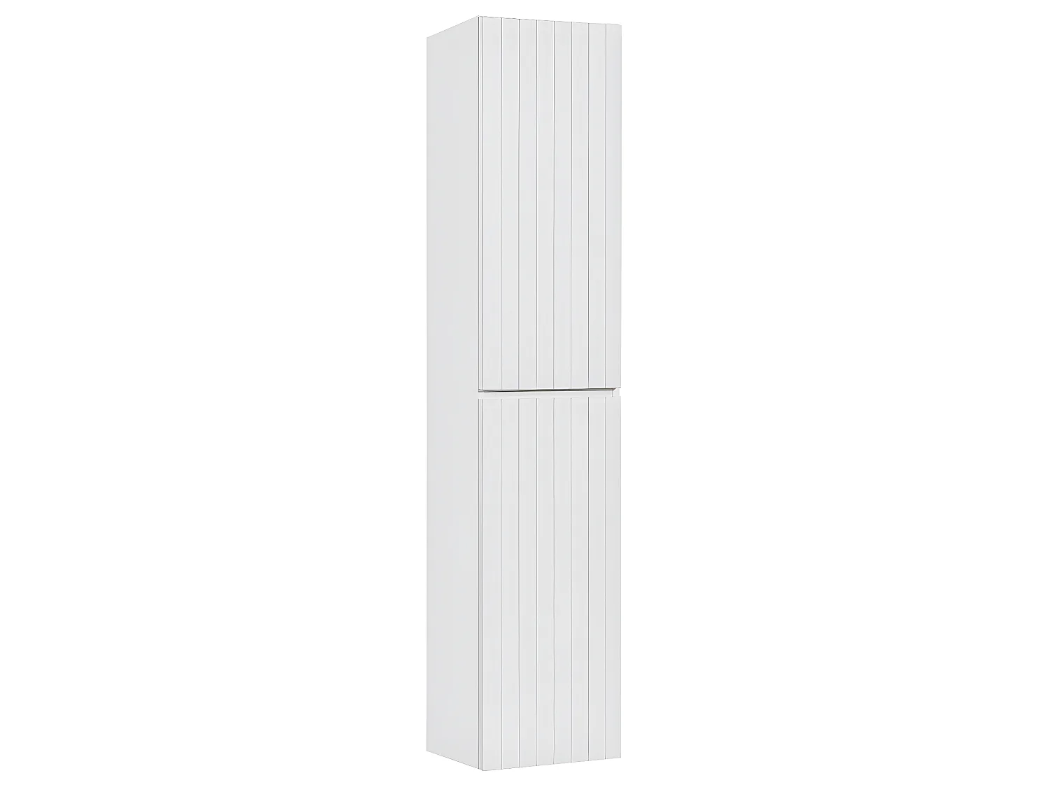 Colonne de salle de bain - Blanc mat et blanc alpin - L35-H160-P33 - AREA