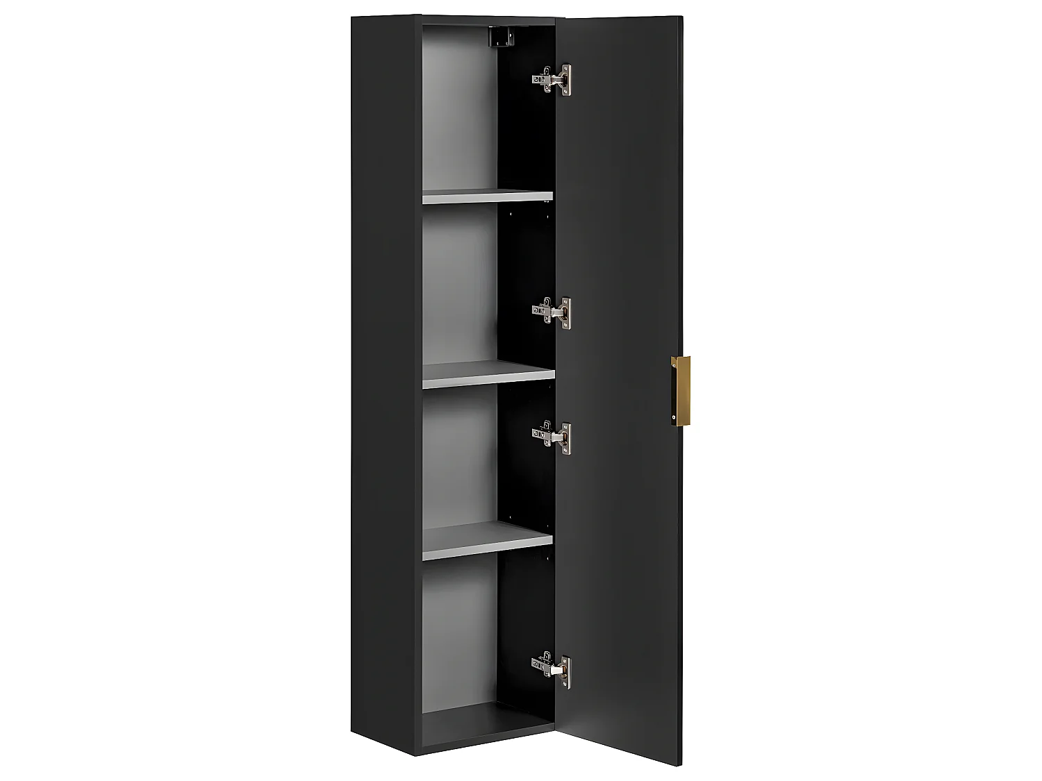 Colonne de salle de bain - Noir mat - L35-H140-P25 - MONA BLACK