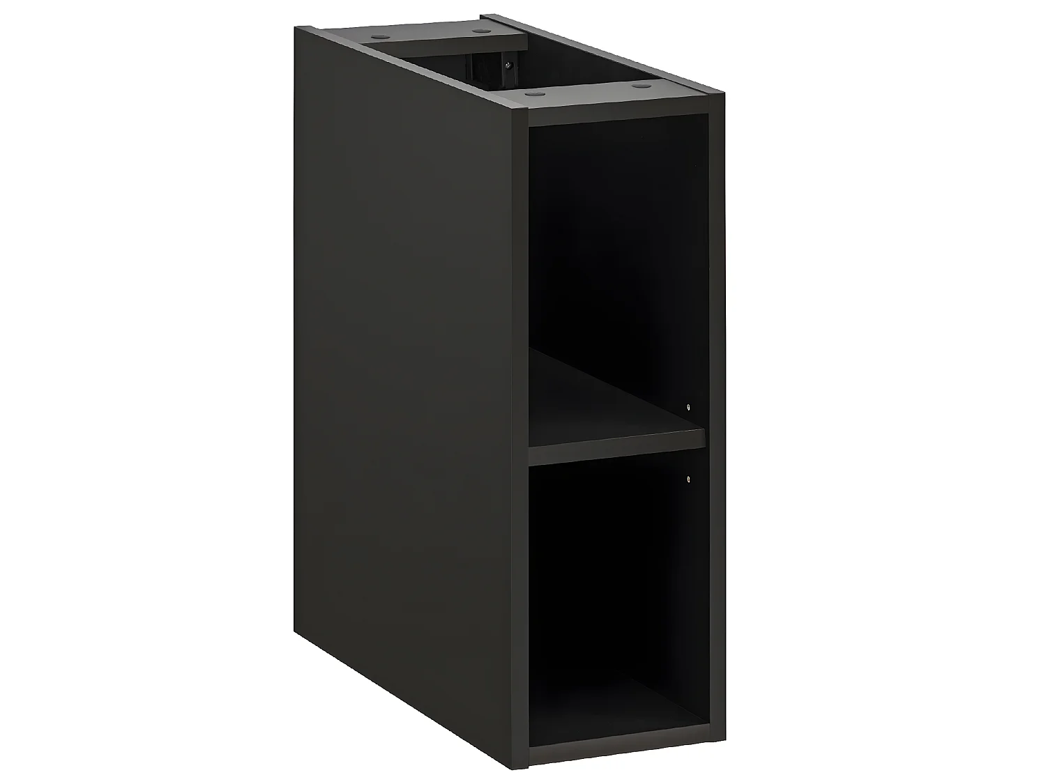 Cube de rangement de salle de bain - Gris roche - L20-H57-P46 - LUXILO