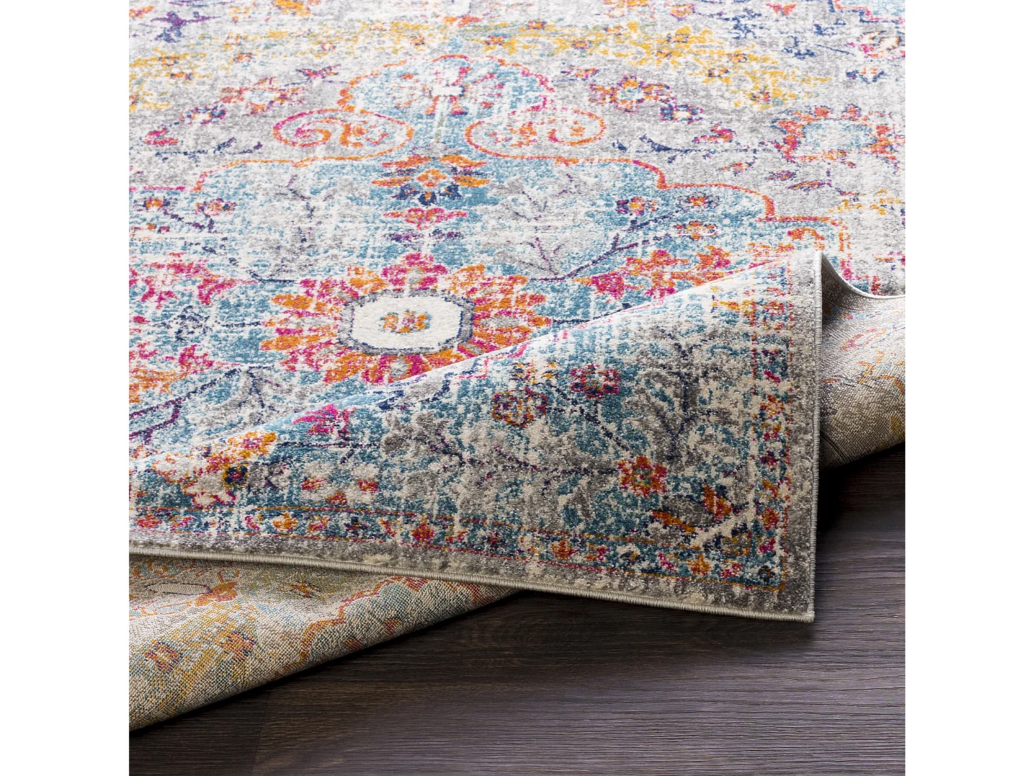 Vintage Oosters Loper Gang - Meerkleurig/Grijs - 80x220cm - LOU