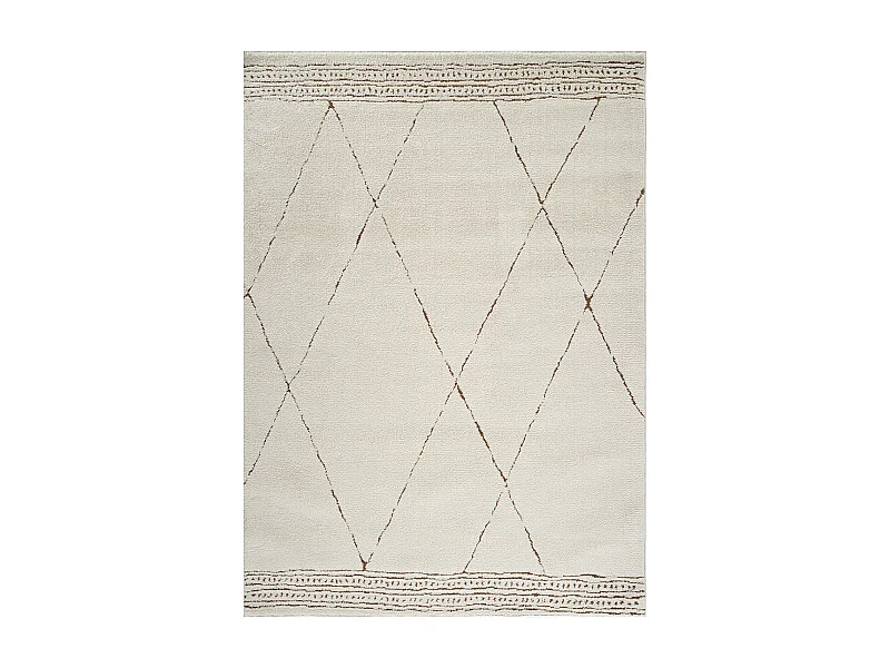 Berber Etnisch Tapijt - Ivoor/Bruin - 200x275cm - INGA