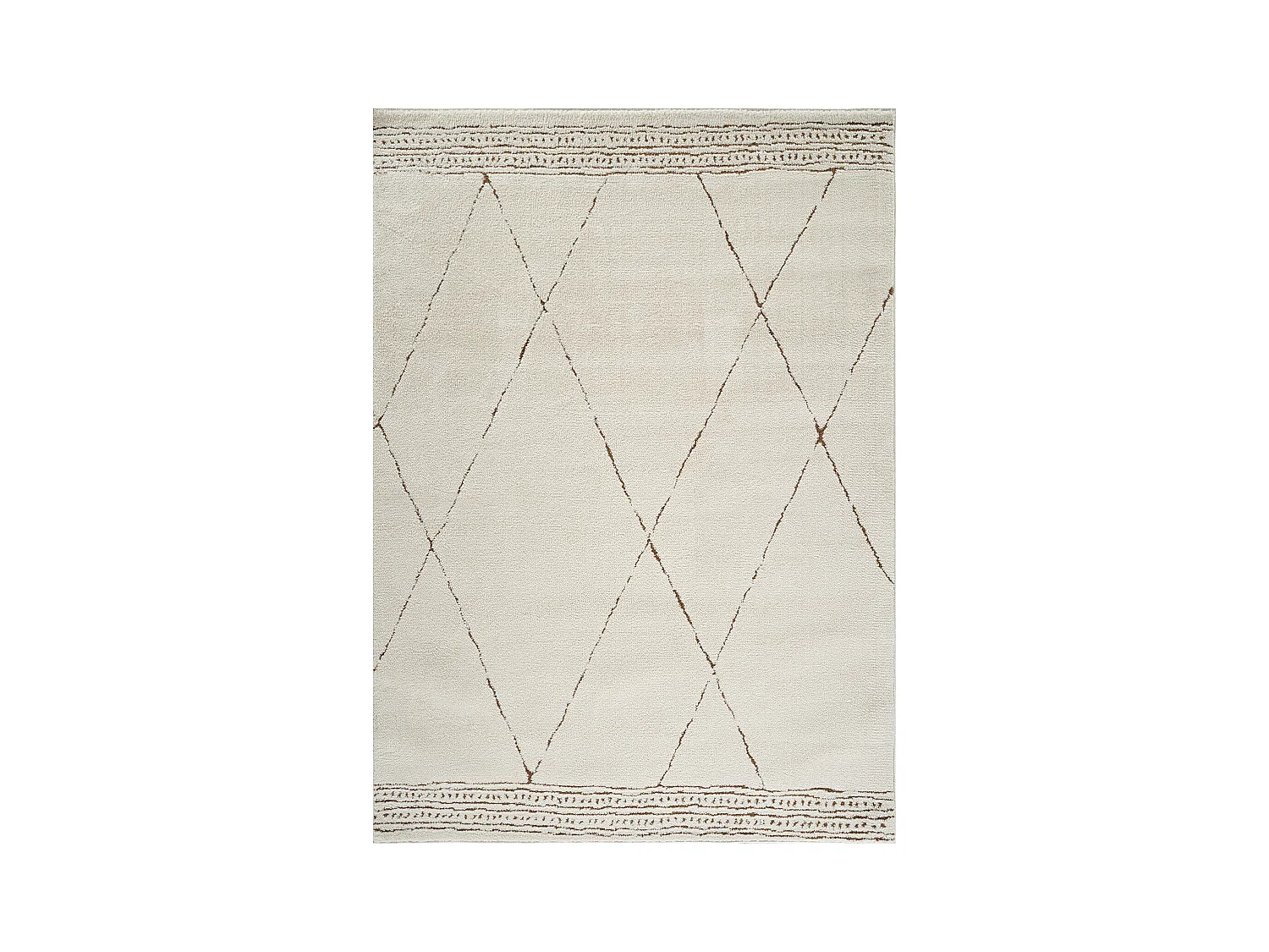 Berber Etnisch Tapijt - Ivoor/Bruin - 200x275cm - INGA