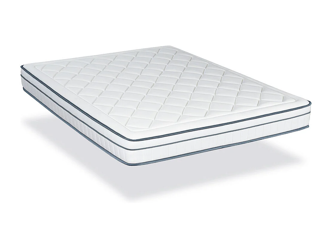 BELLECOUR LITERIE | Pack Prêt à dormir BARTOLDI 140x200 cm | Matelas Ressorts ensachés + Sommier + Accessoires