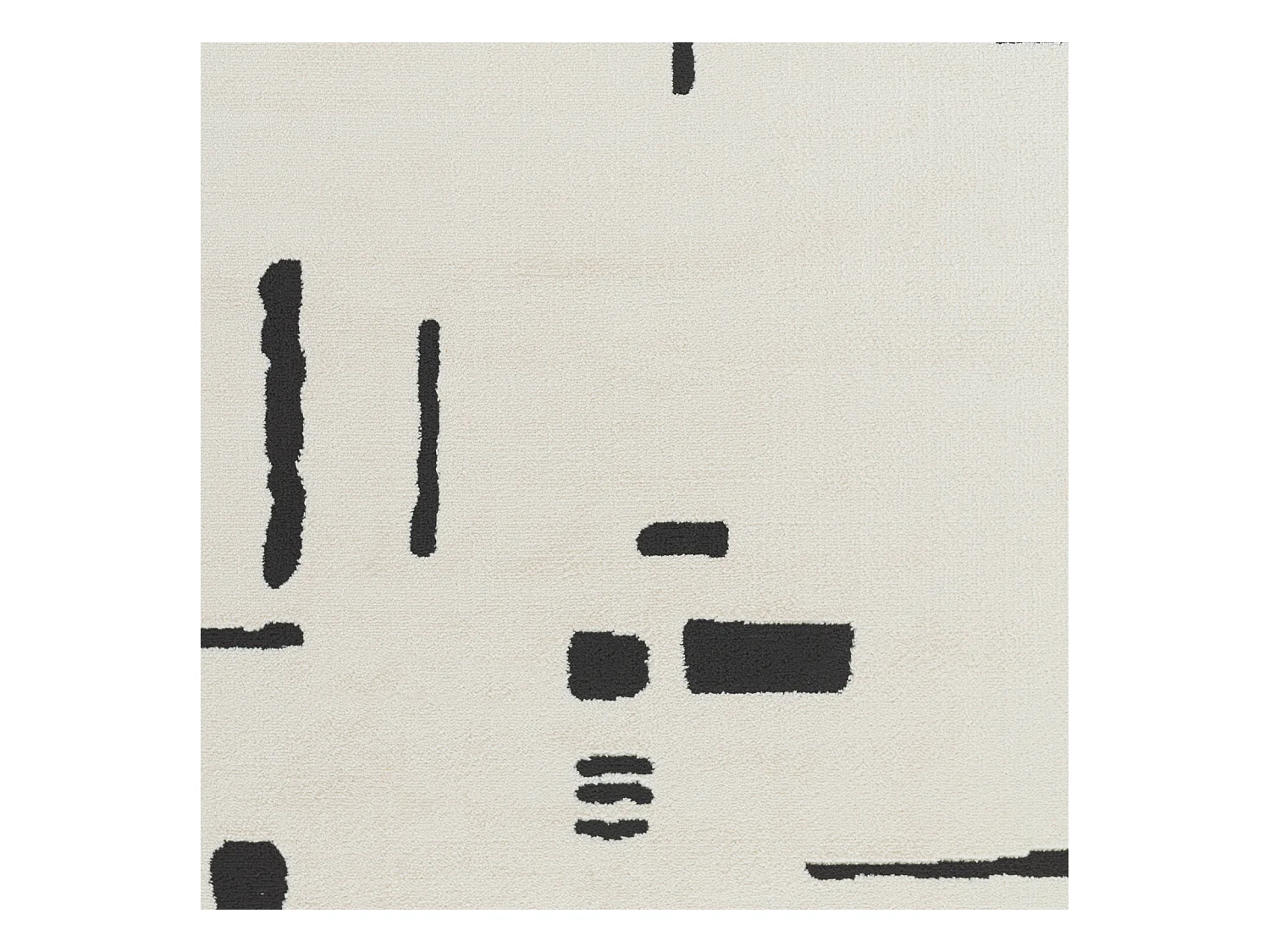 Tapis Scandinave Moderne - Ivoire/Noir - 200x275cm - RITA
