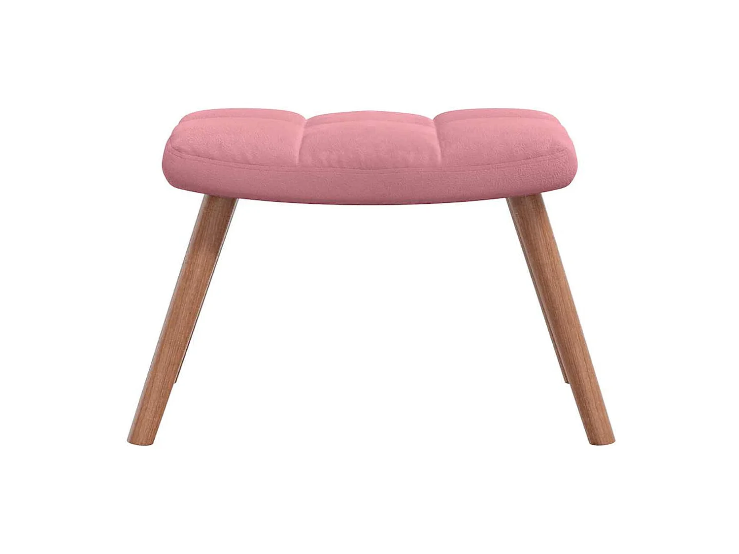 Chaise à bascule avec repose-pied Rose Velours