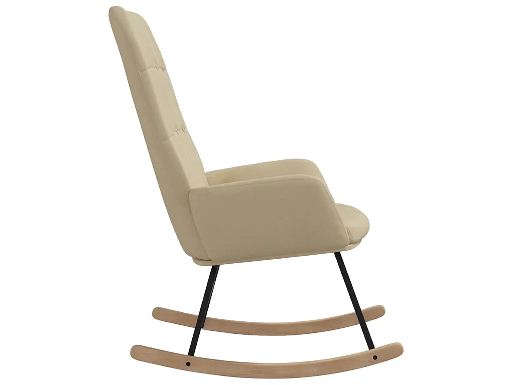 Cadeira de baloiço tecido cor creme