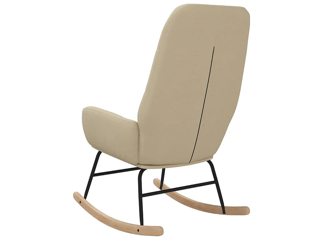 Cadeira de baloiço tecido cor creme