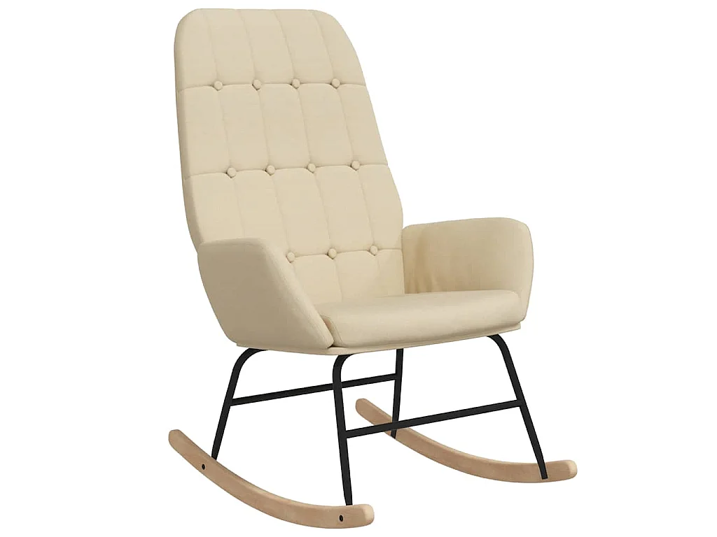 Chaise à bascule Crème Tissu