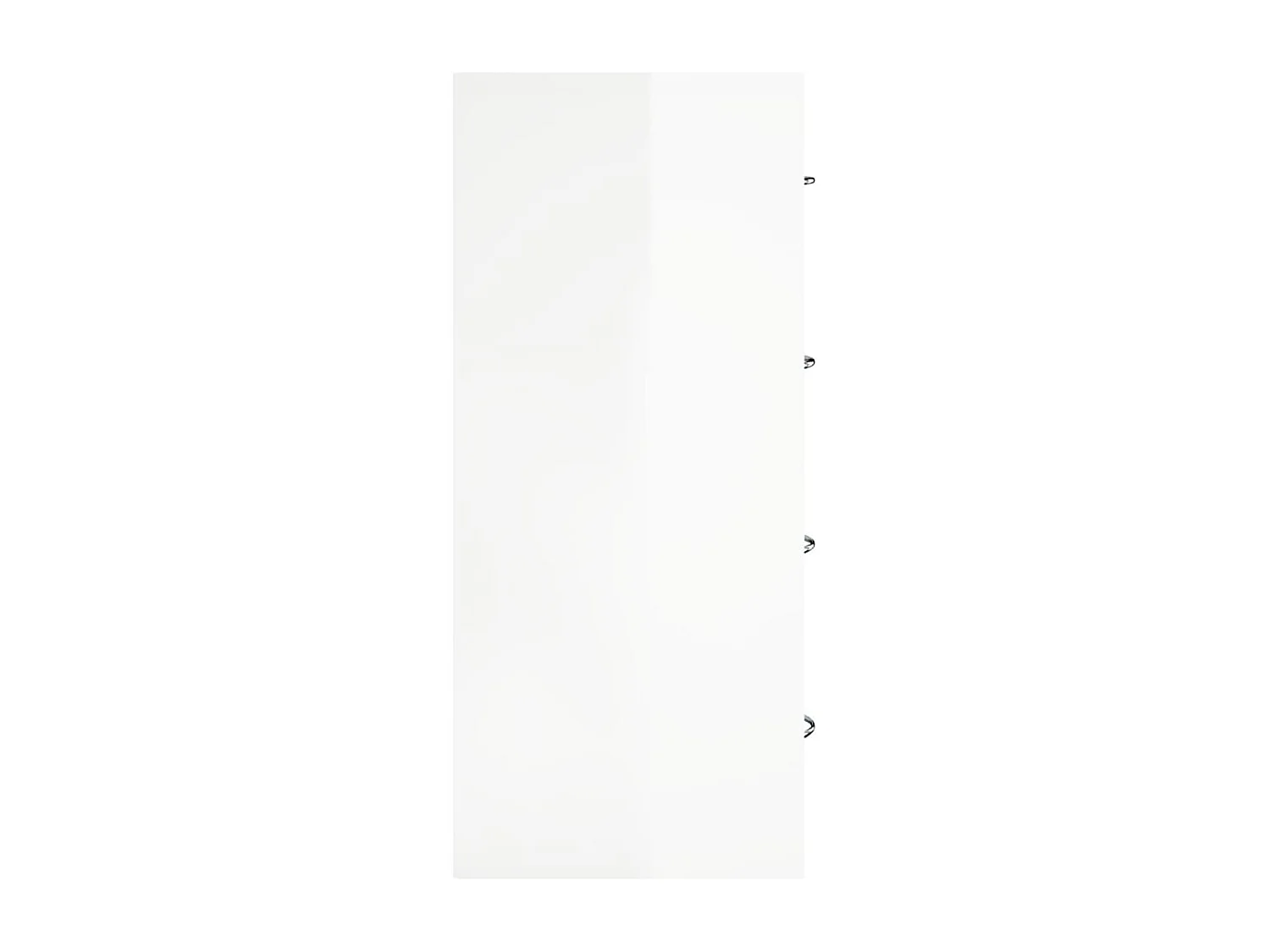 Kommode mit 4 Schubladen 60x30,5x71 cm Hochglanz-Weiß