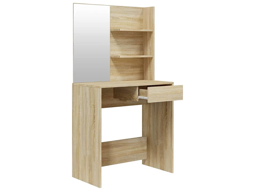 Coiffeuse avec miroir Chêne sonoma 74,5x40x141 cm