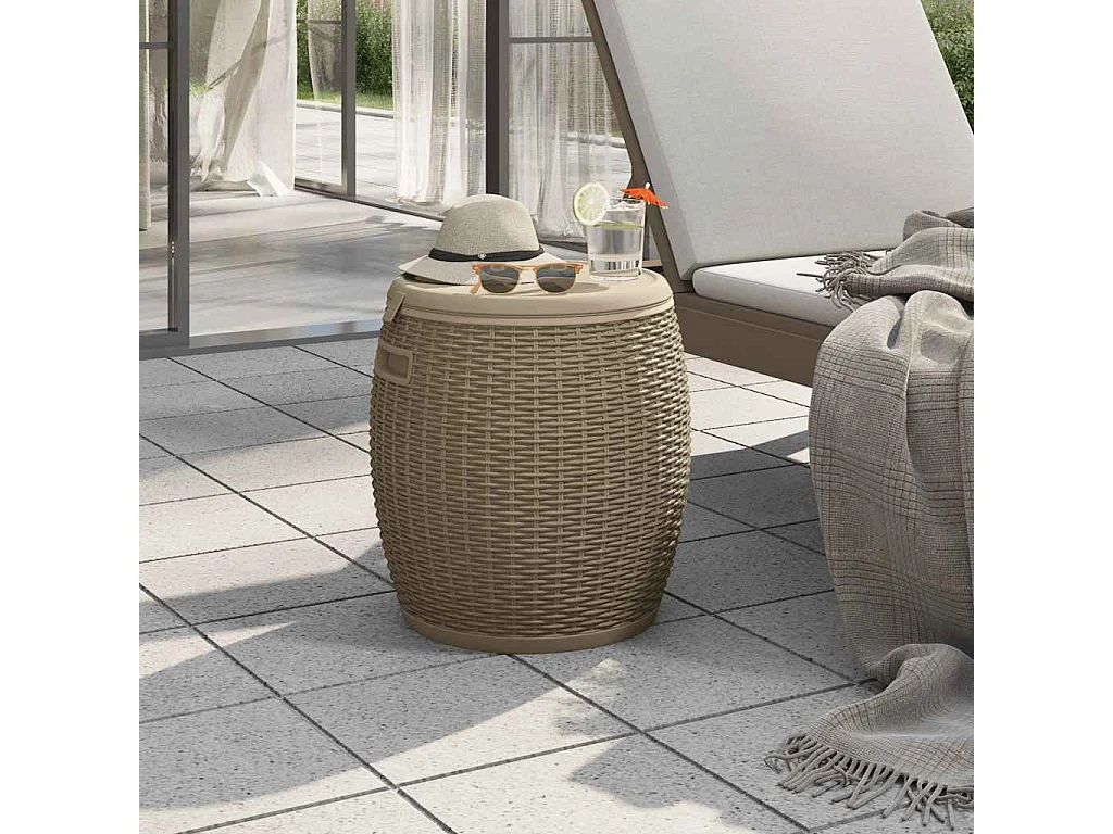 Contenitore da Giardino 4 in 1 Polipropilene Marrone Chiaro