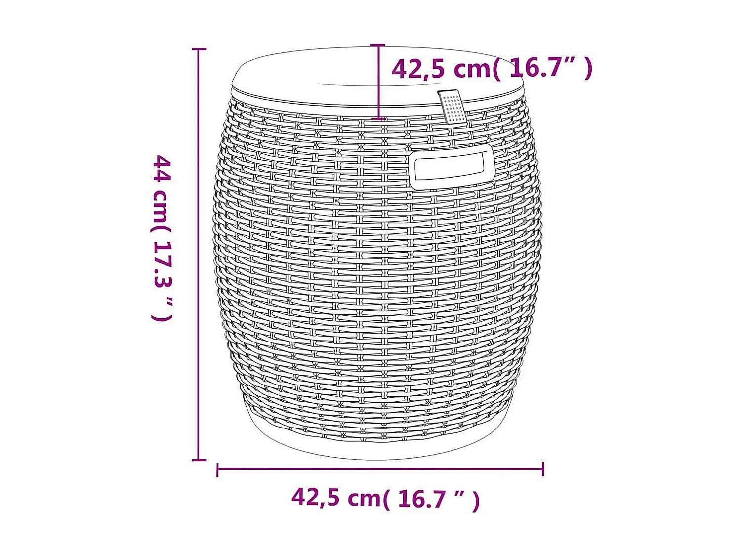Tuinbox 4-in-1 polypropeen lichtbruin