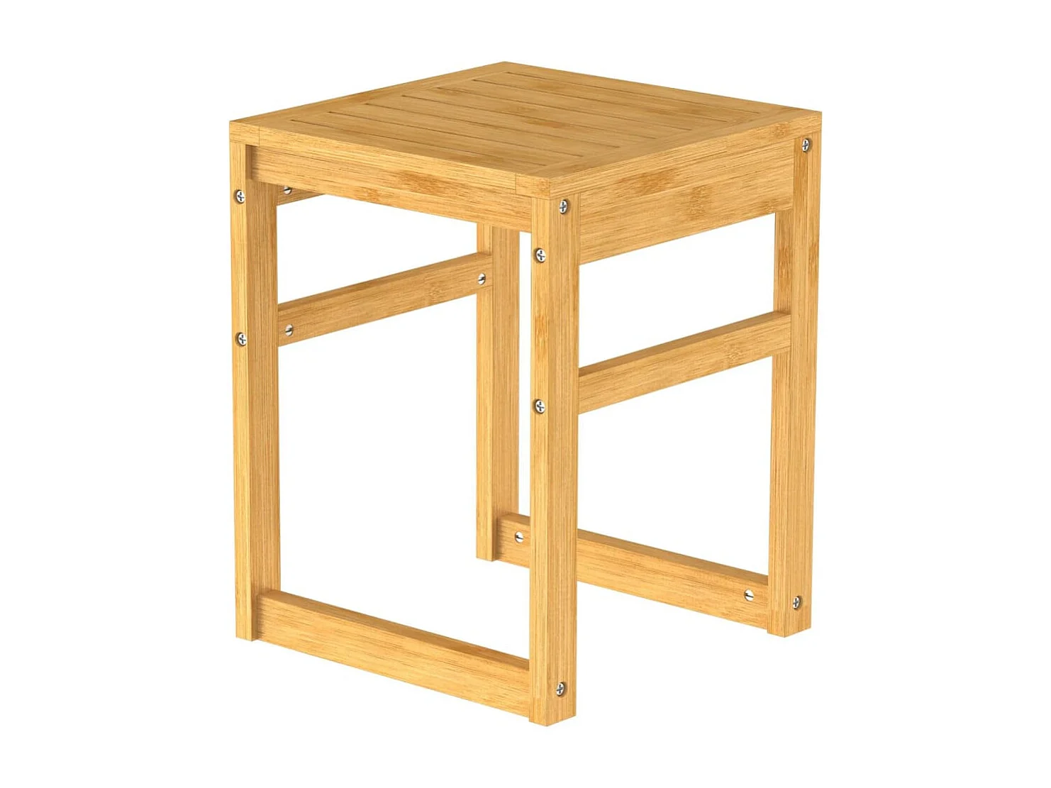 Tabouret de salle de bain 35x35x45 cm bambou