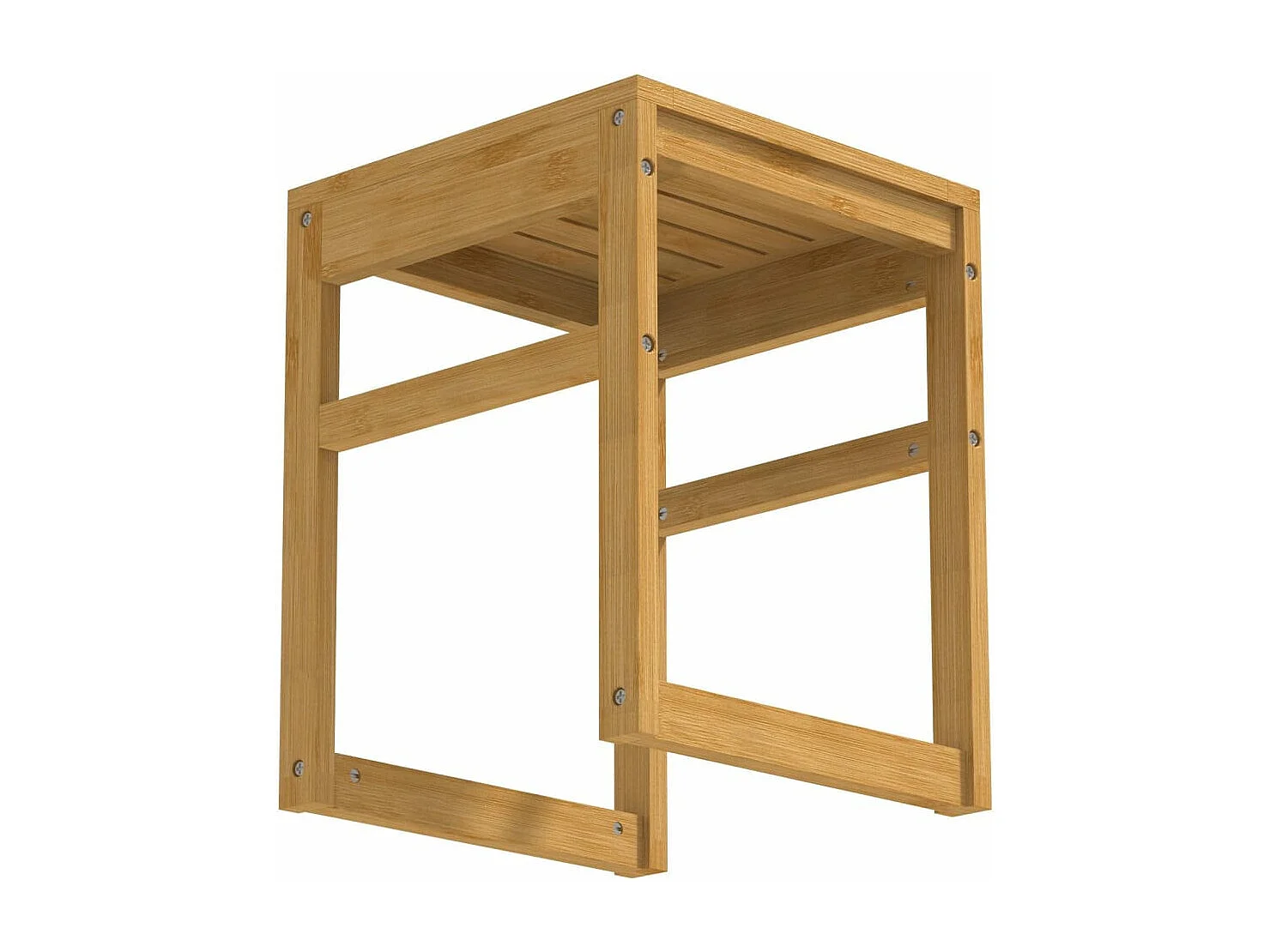 Tabouret de salle de bain 35x35x45 cm bambou