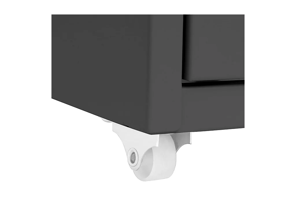 Armario archivador móvil metal antracita 28x41x109 cm