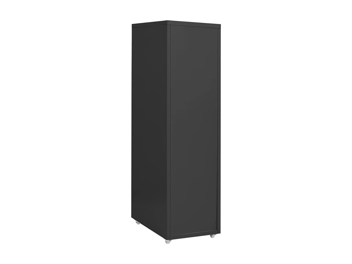 Aktenschrank mit Rollen Anthrazit 28x41x109 cm Metall