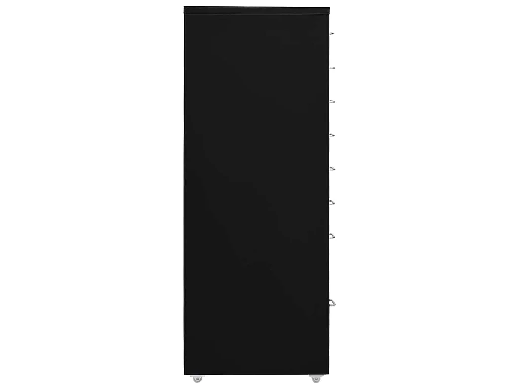 Classeur mobile Noir 28x41x109 cm Métal