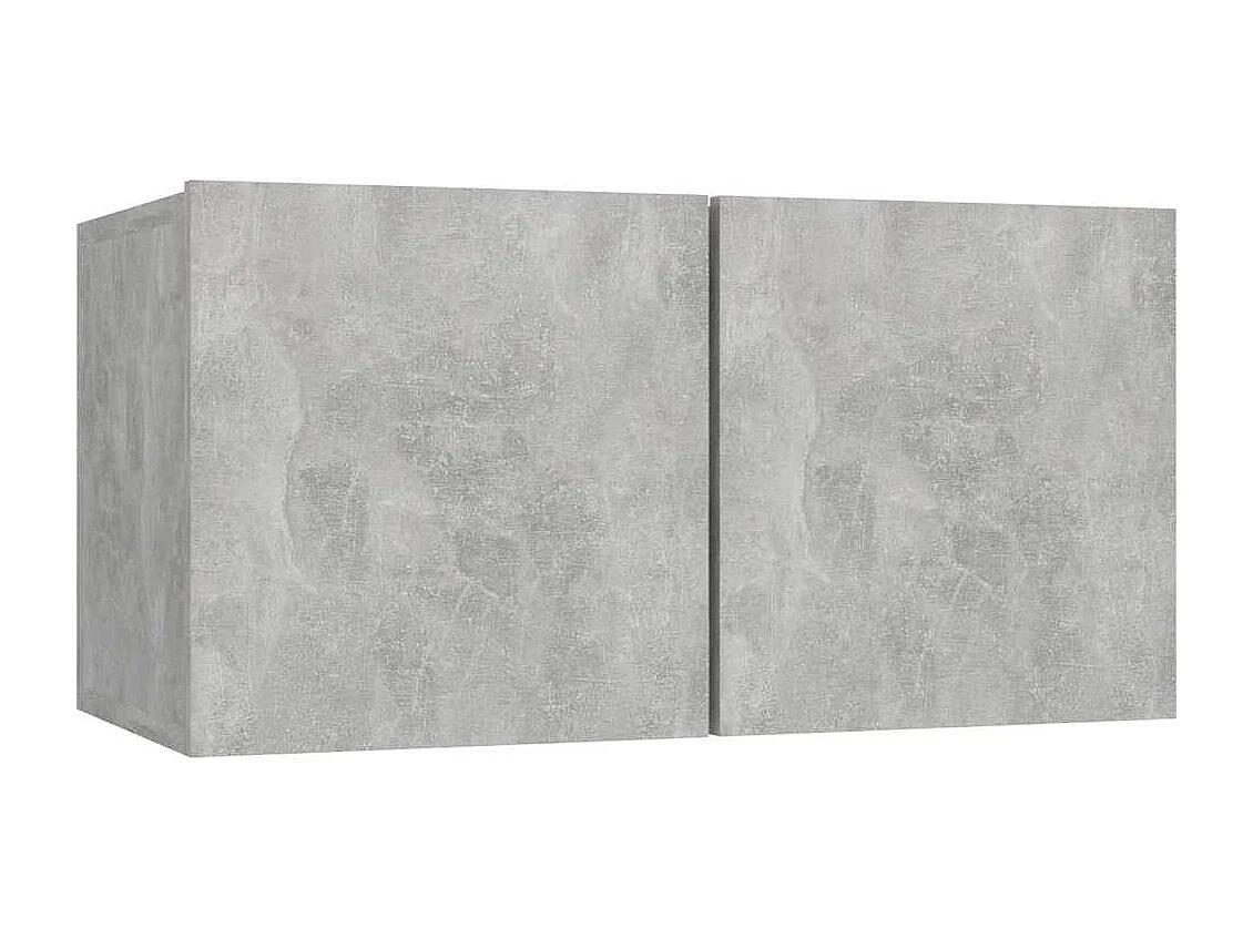 7-tlg. TV-Schrank-Set Betongrau Holzwerkstoff