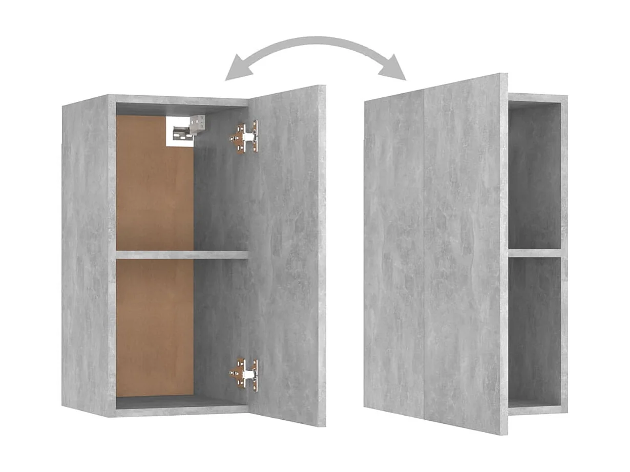 7-tlg. TV-Schrank-Set Betongrau Holzwerkstoff