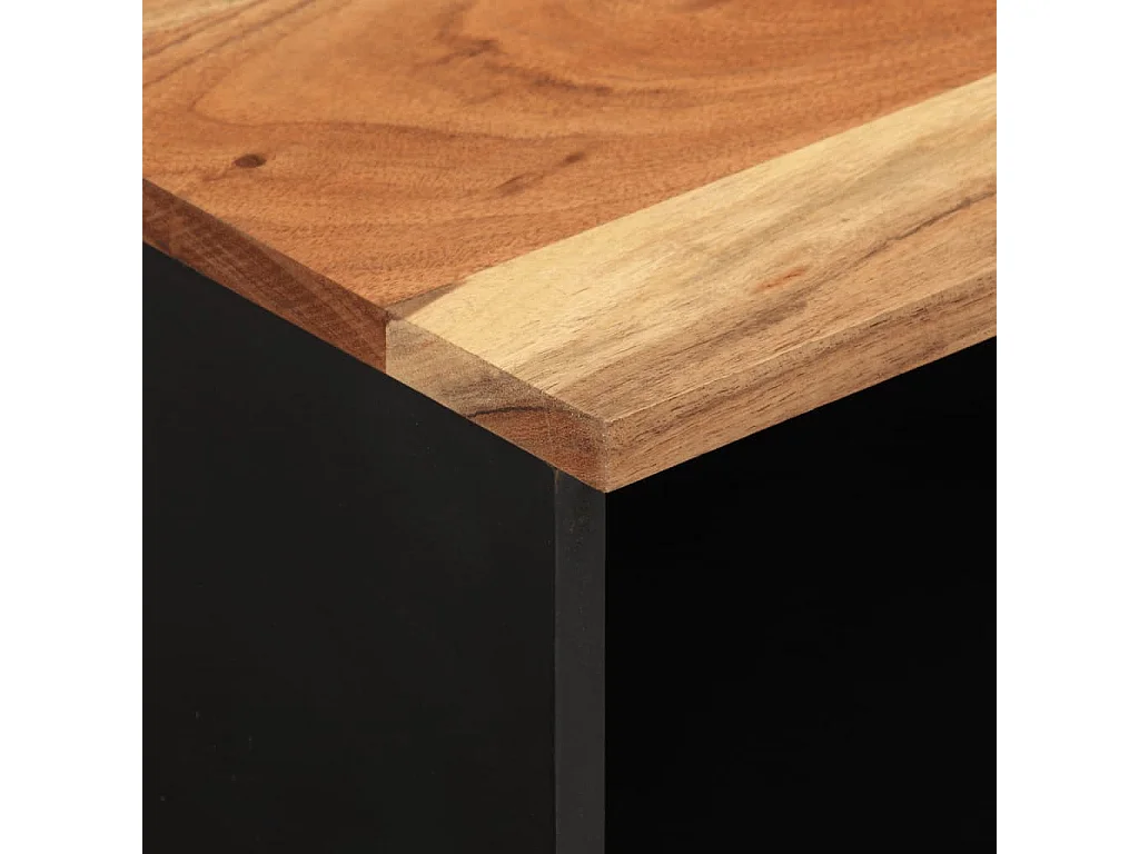 Mobile TV 80x33x46cm Legno Massello Acacia e Legno Multistrato