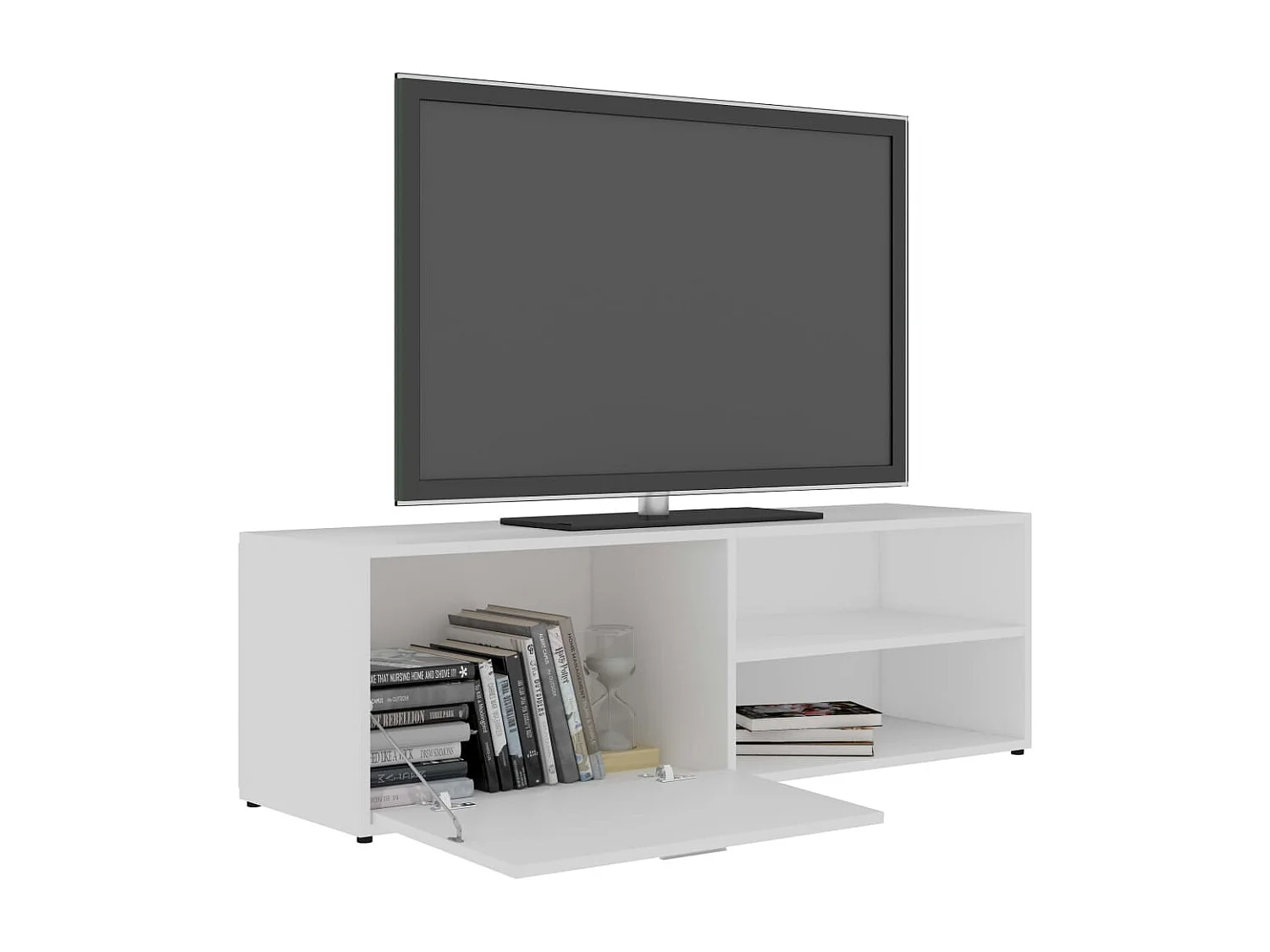 Tv-meubel 120x34x37 cm bewerkt hout wit
