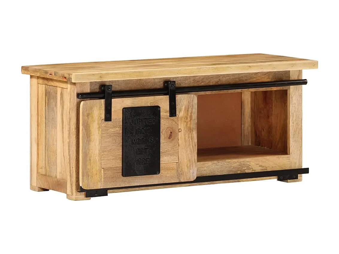 Meuble TV 90x35x40 cm Bois massif de manguier