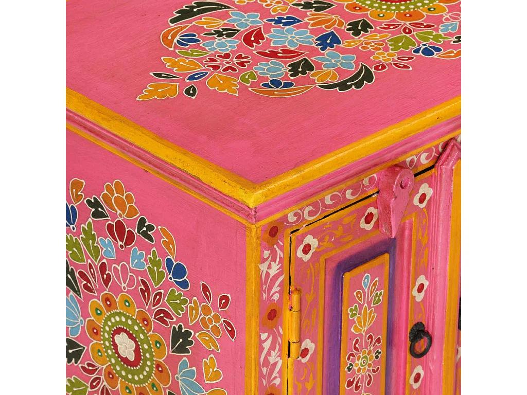 TV-Schrank Rosa 110x30x40 cm Massivholz Mango