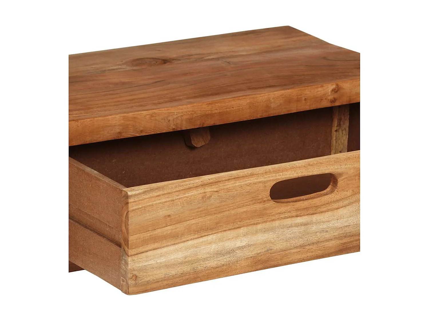 Tv-meubel (118-200) x 30 x 40 cm massief acaciahout