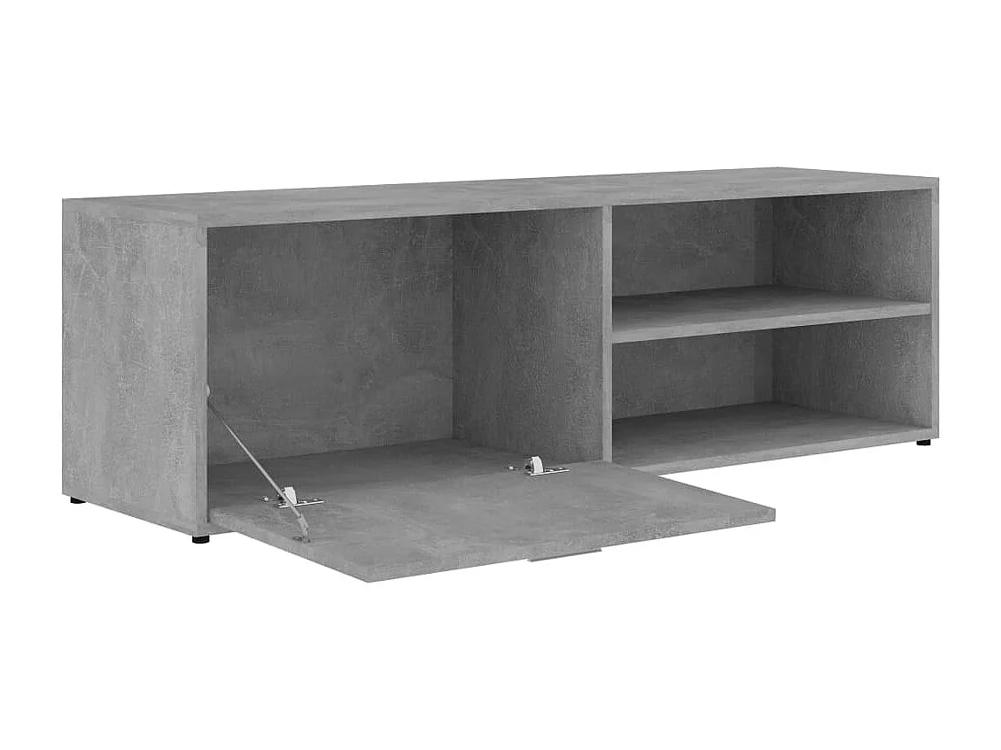 Meuble TV Gris béton 120x34x37 cm Bois d’ingénierie