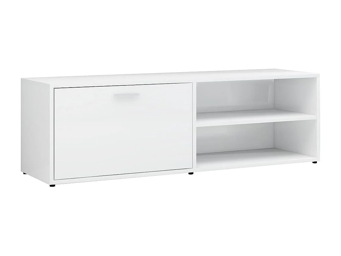 Meuble TV Blanc brillant 120x34x37 cm Bois d’ingénierie
