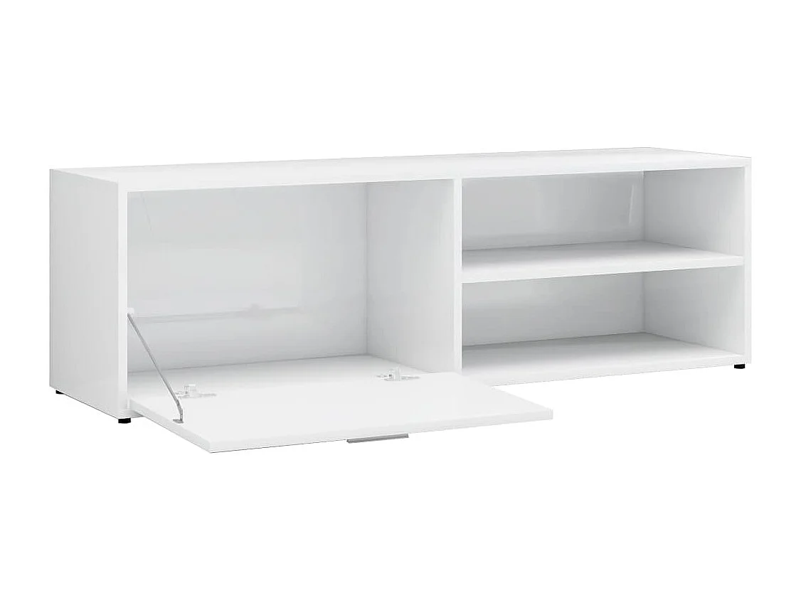Meuble TV Blanc brillant 120x34x37 cm Bois d’ingénierie