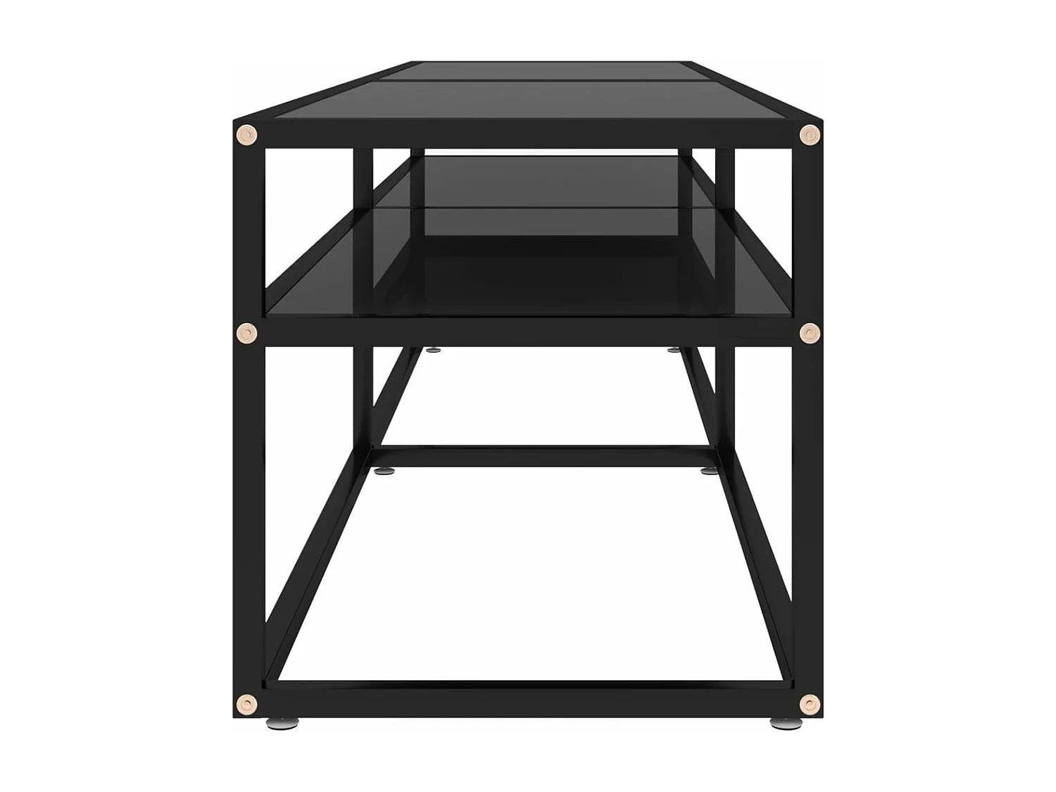 Meuble TV noir 160x40x40,5 cm verre trempé