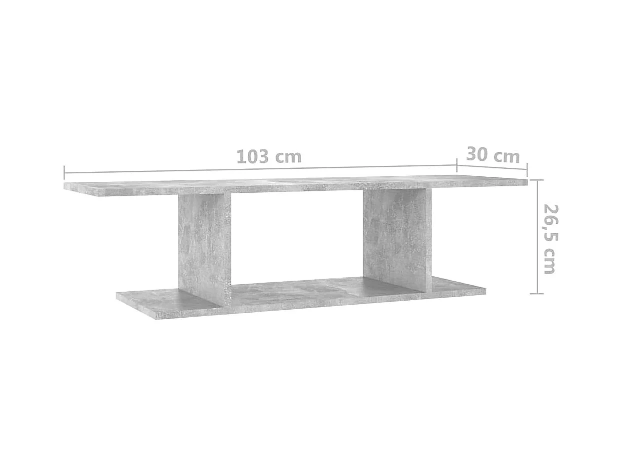 TV-Wandschrank Betongrau 103x30x26,5 cm
