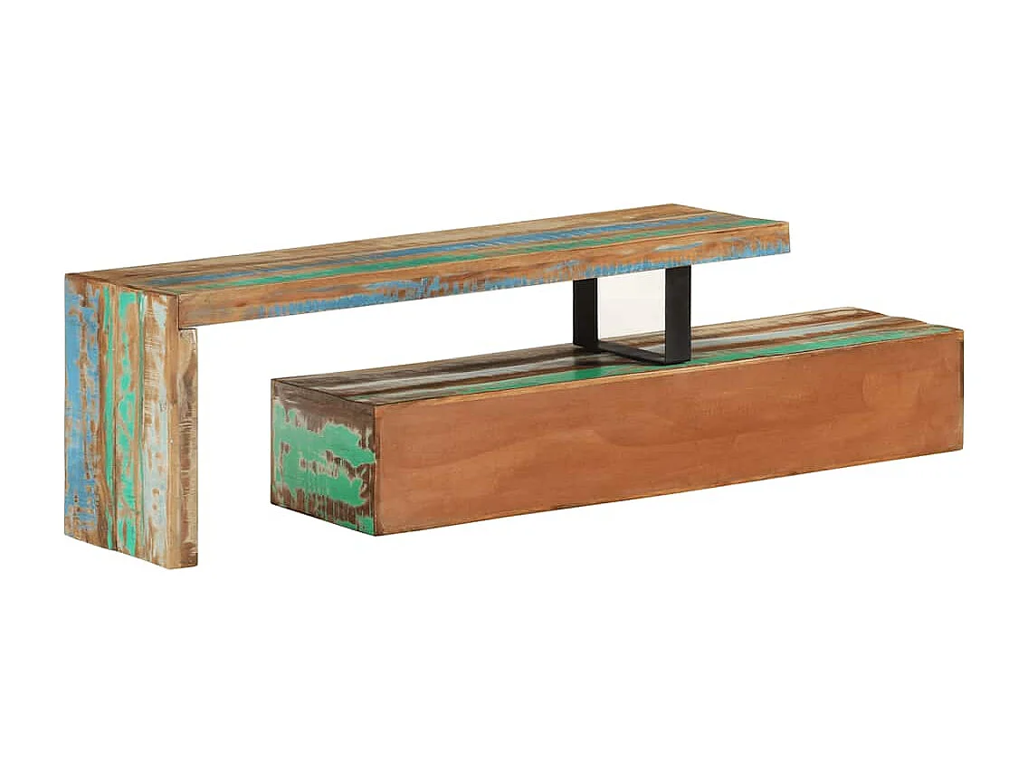 TV-Ständer (118-200) x 30 x 40 cm Massivholz Altholz