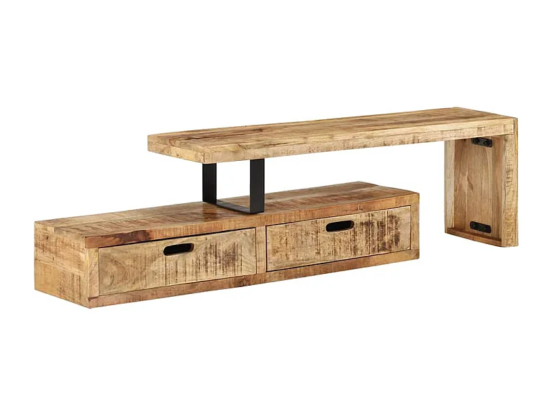 Mobile TV (118-200)x30x40 cm in legno massello di mango