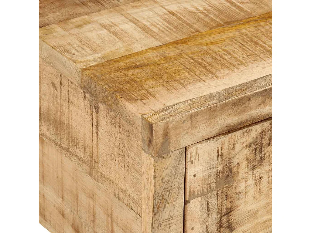 Meuble TV (118-200) x 30 x 40 cm en bois massif de manguier