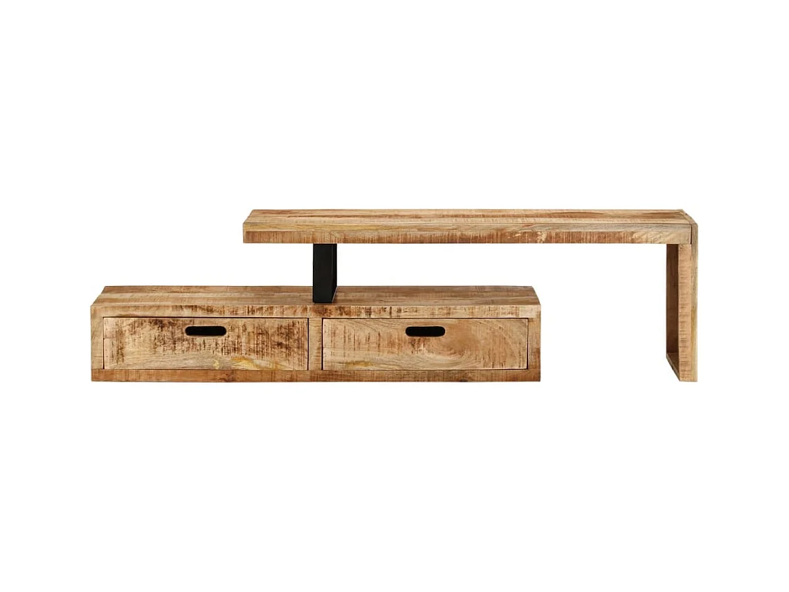 TV-Ständer (118–200) x 30 x 40 cm Massivholz Mango