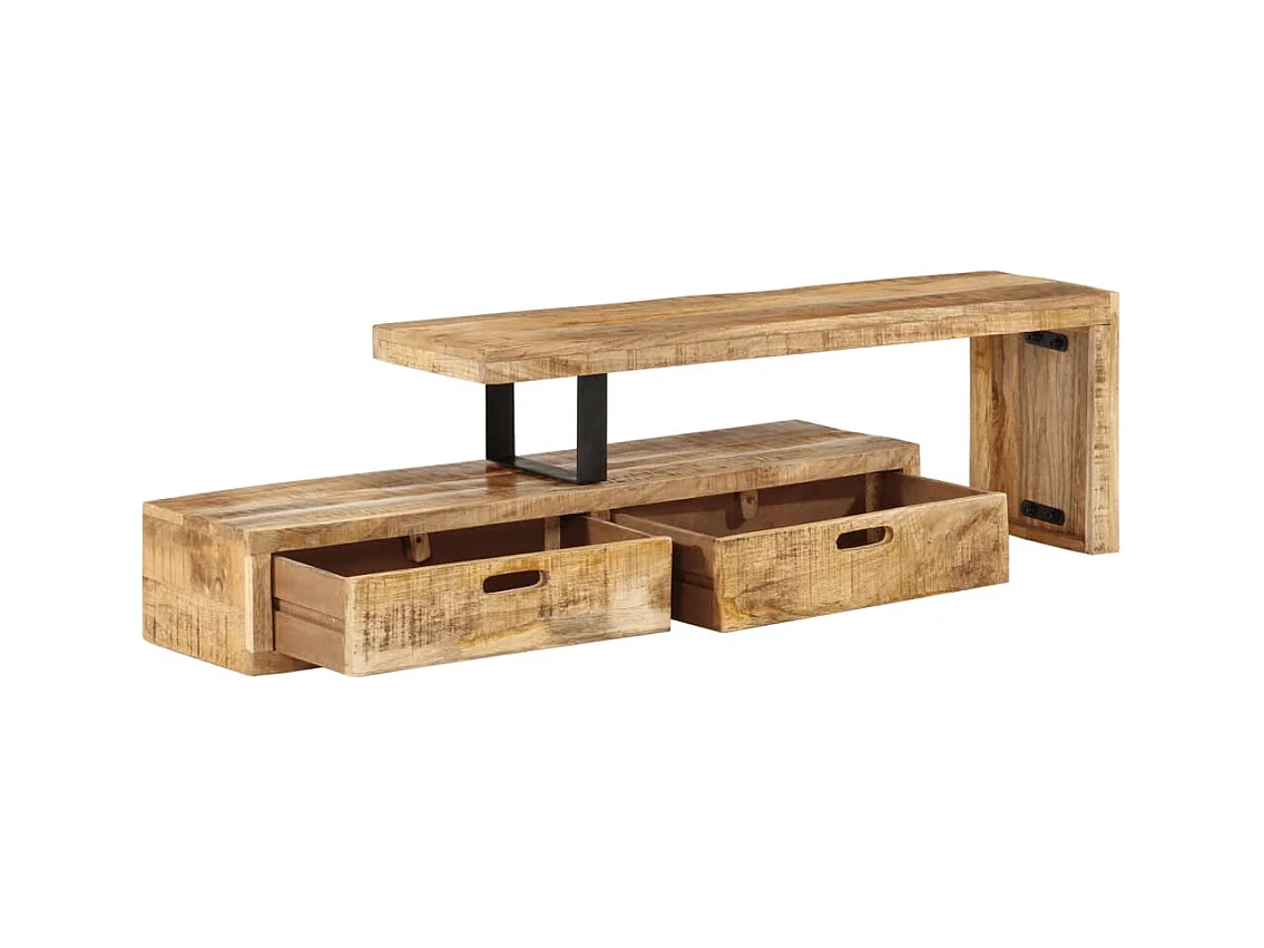 TV-Ständer (118–200) x 30 x 40 cm Massivholz Mango