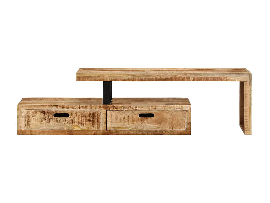 TV-Ständer (118–200) x 30 x 40 cm Massivholz Mango