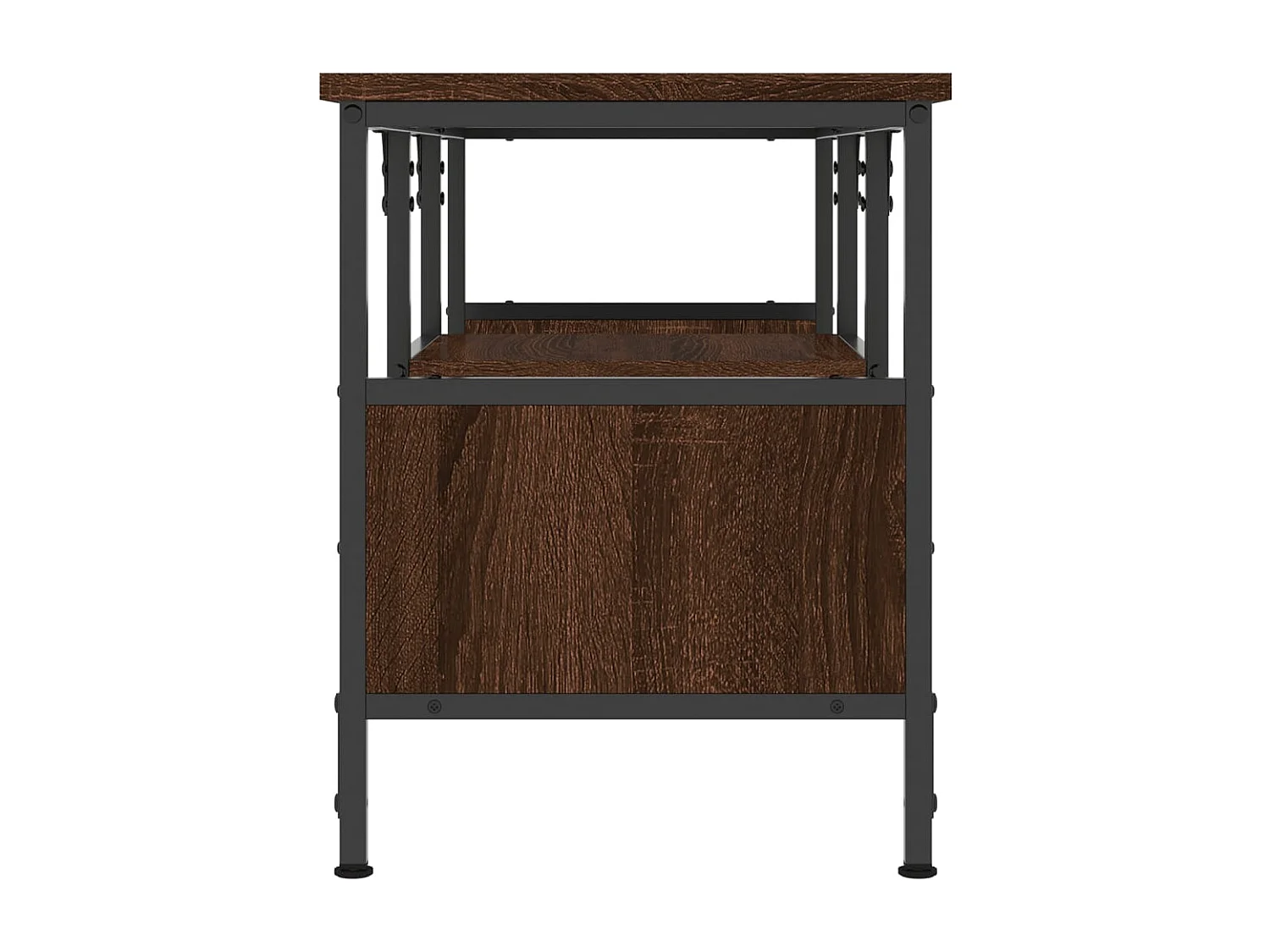 TV-Schrank Braun Eichen-Optik 100x35x45cm Holzwerkstoff & Eisen