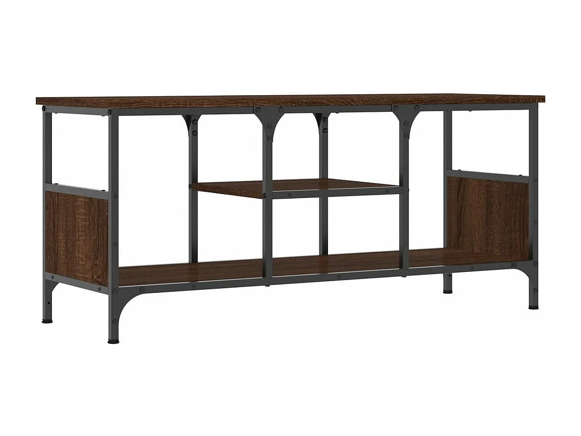 TV-Schrank Braun Eichen-Optik 100x35x45cm Holzwerkstoff & Eisen