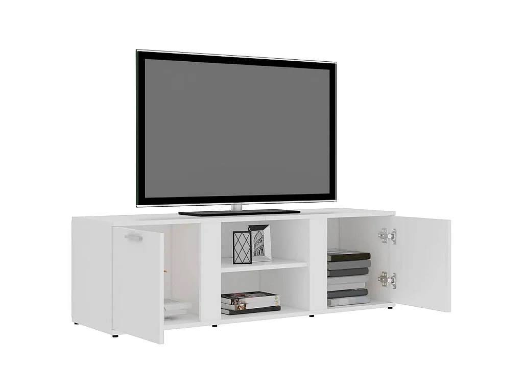 Mobile Porta TV Bianco 120x34x37 cm in Legno Multistrato